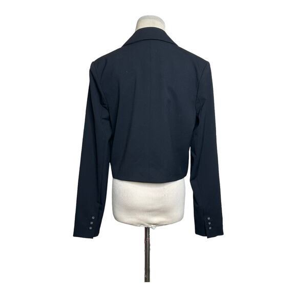 Danielle Bernstein black long sleeves open front jacket size Small - Picture 6 of 10